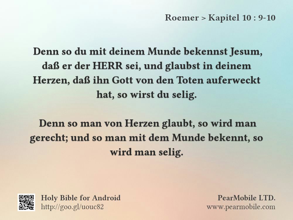 Roemer, Kapitel 10:9-10